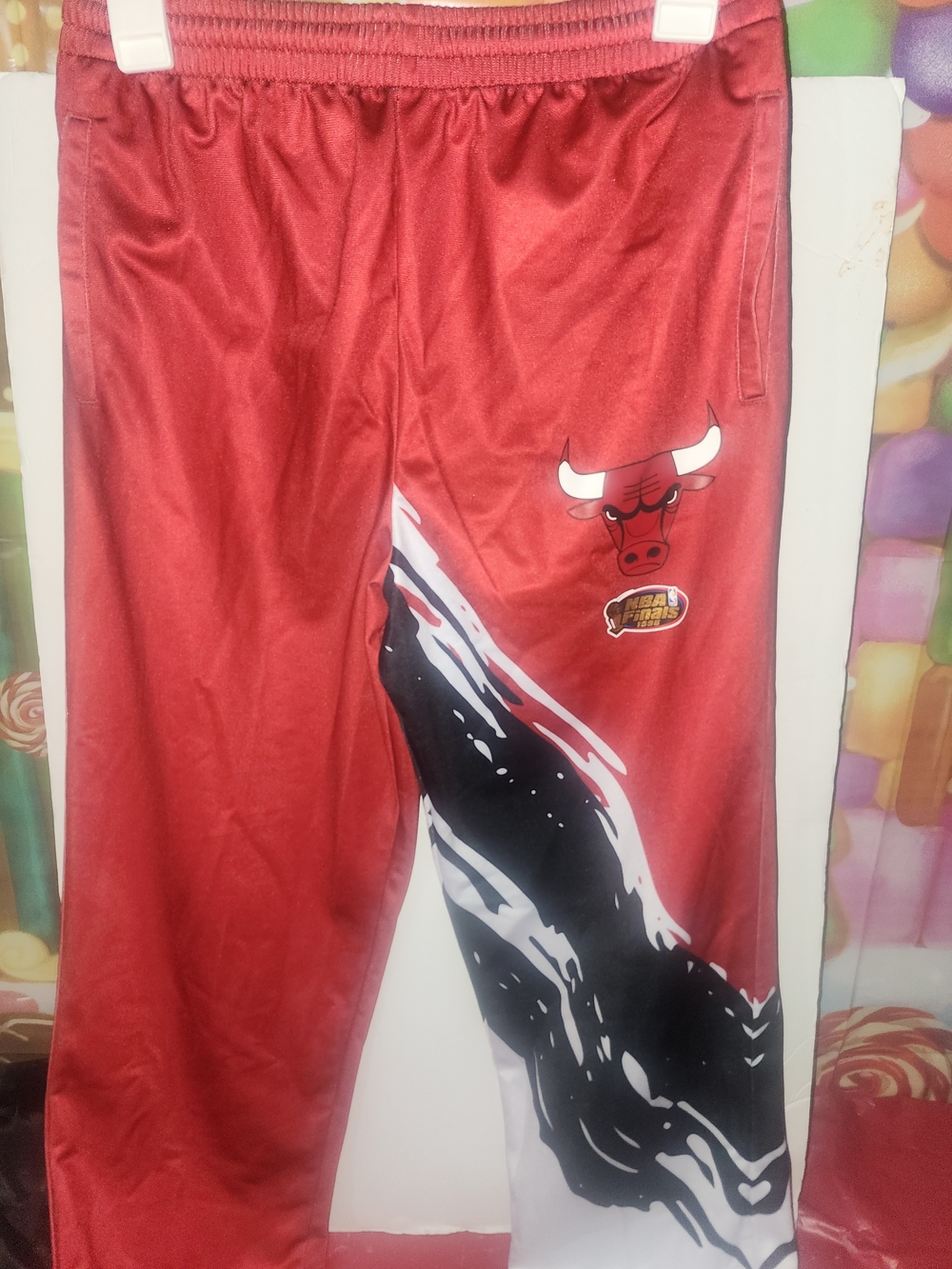 Mitchell & Ness Red, Black and White Chicago Bulls Kids Bottoms